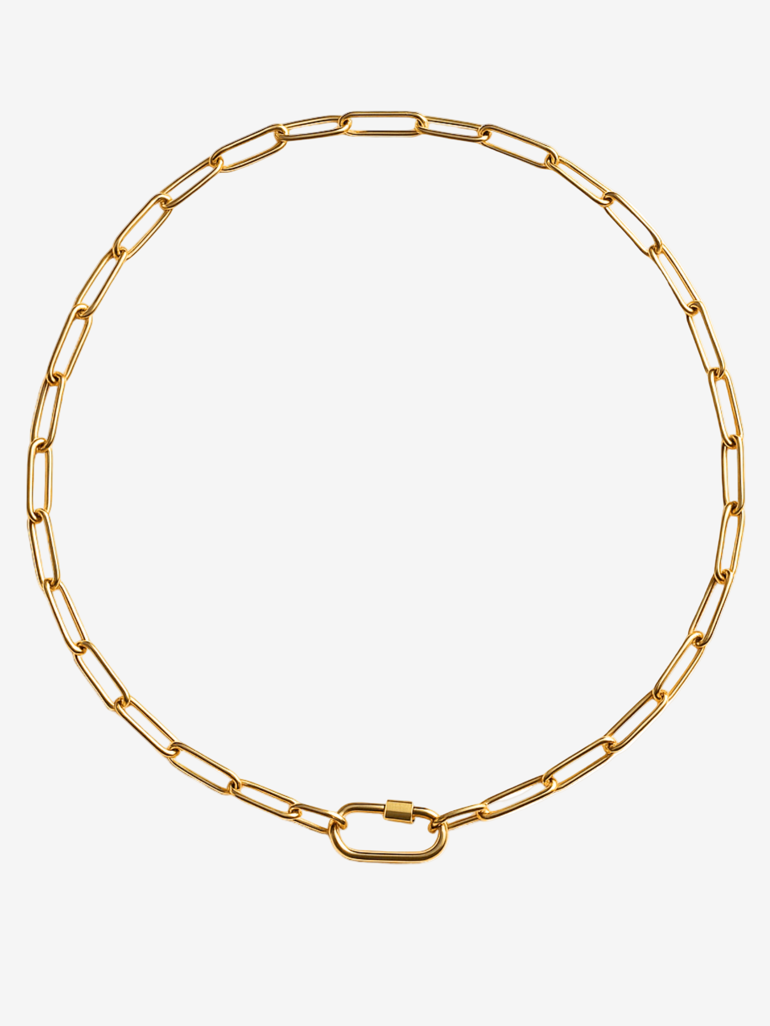 Charm Kette mit ovalem Verschluss Paperclip Chain