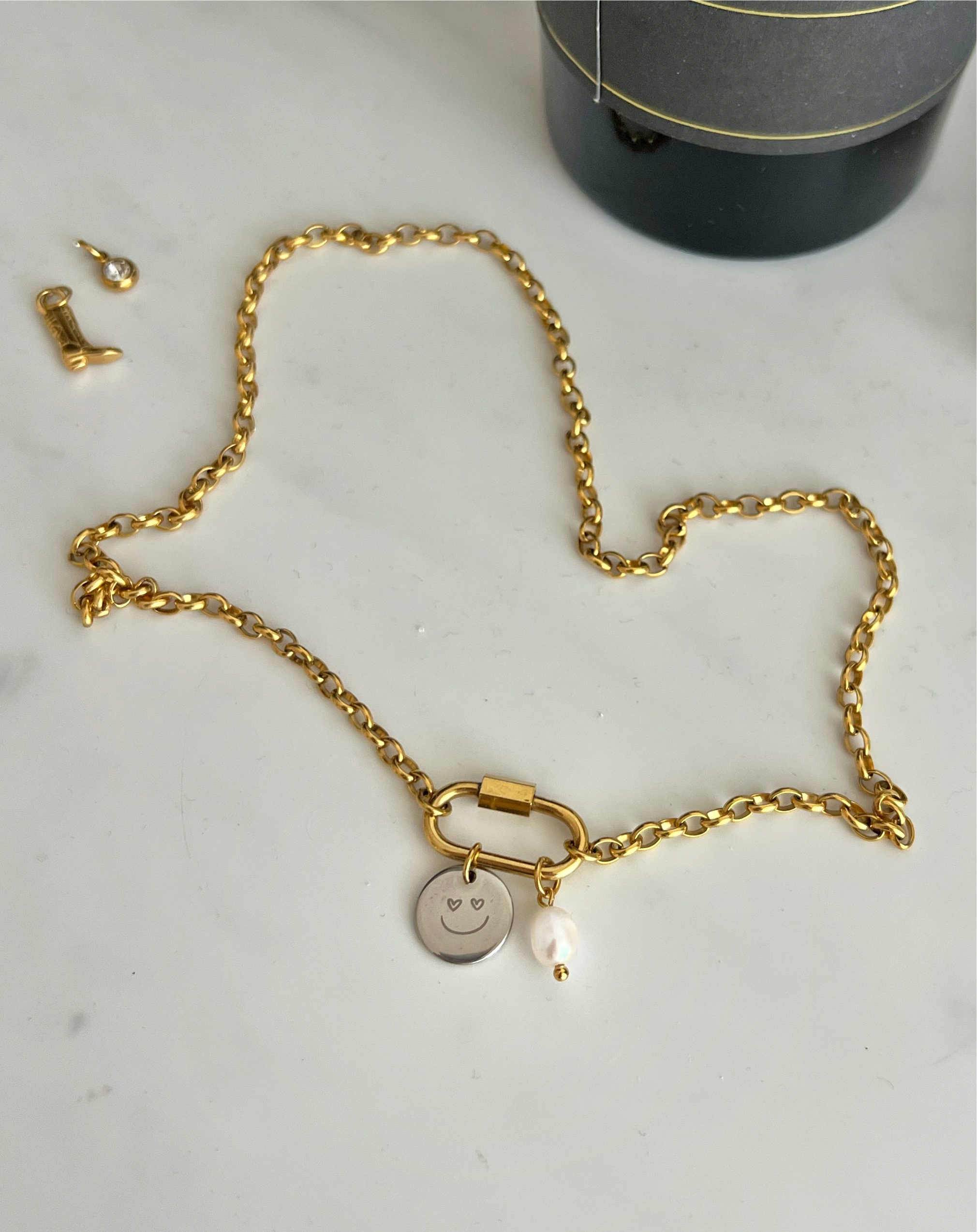 Charm Kette mit ovalem Verschluss