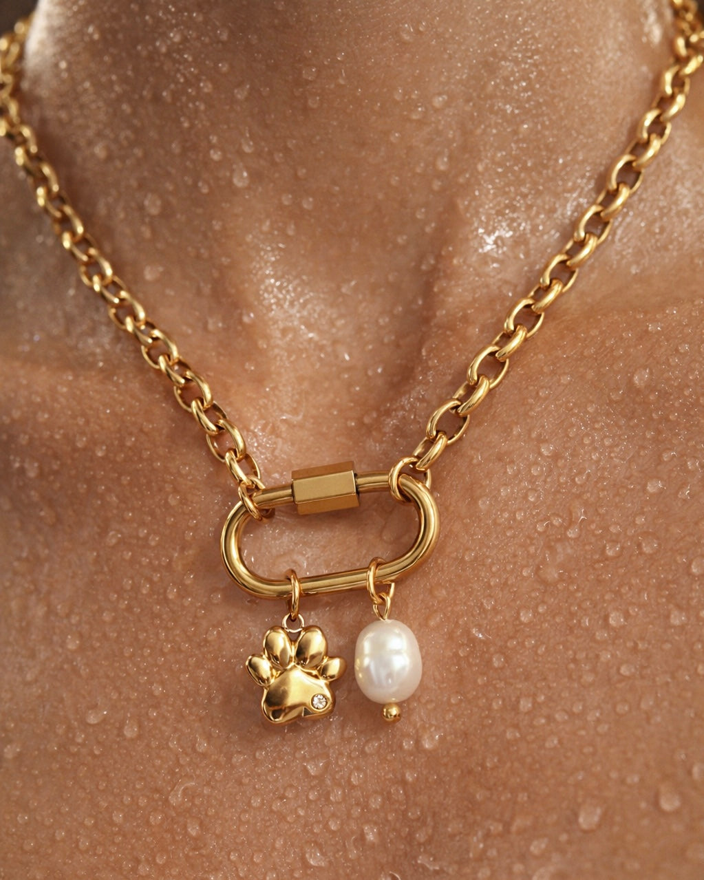 Charm Kette mit ovalem Verschluss