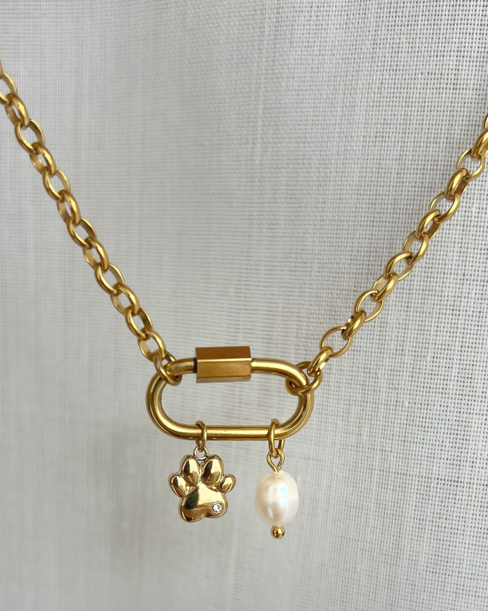 Charm Kette mit ovalem Verschluss