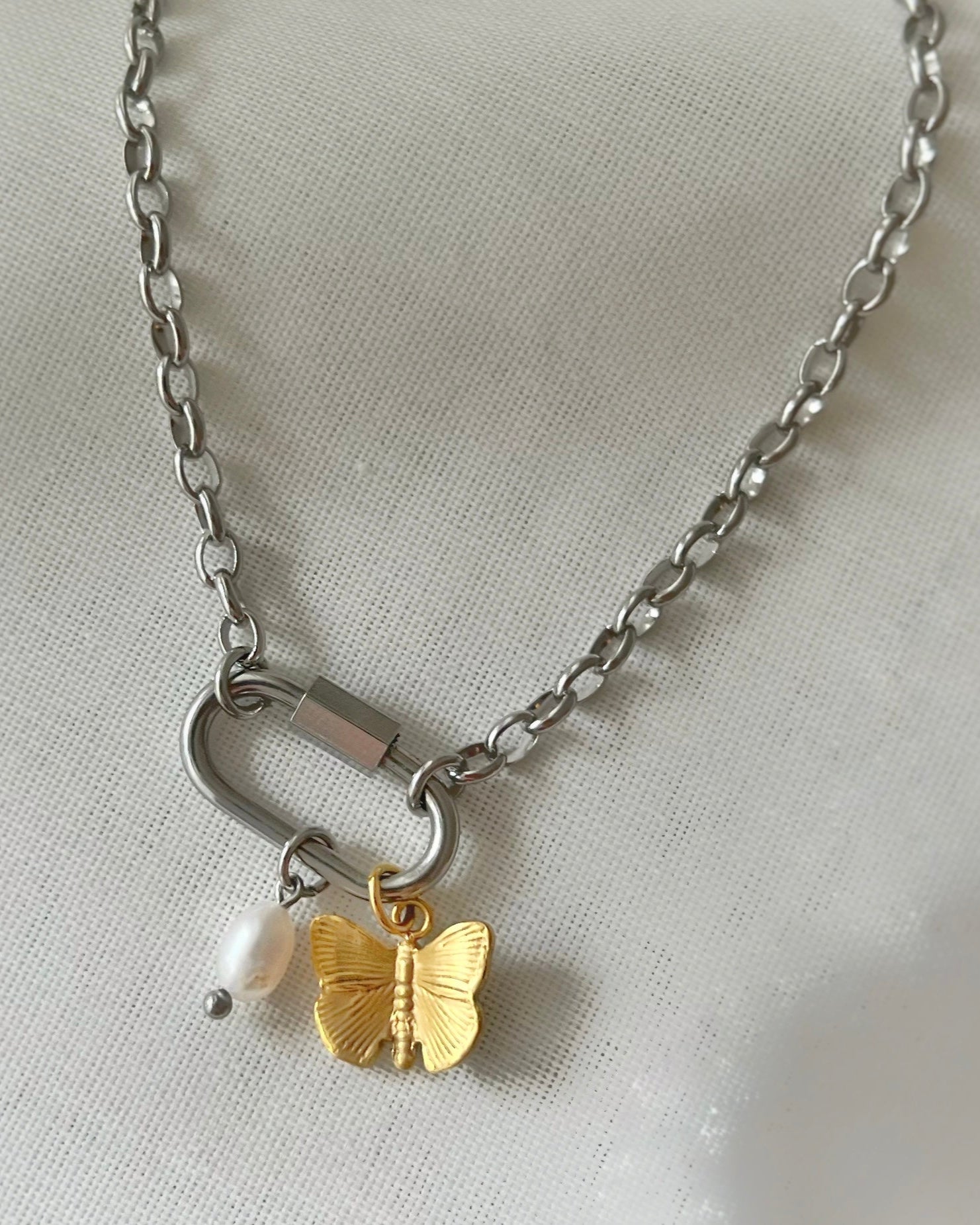 Charm Kette mit ovalem Verschluss