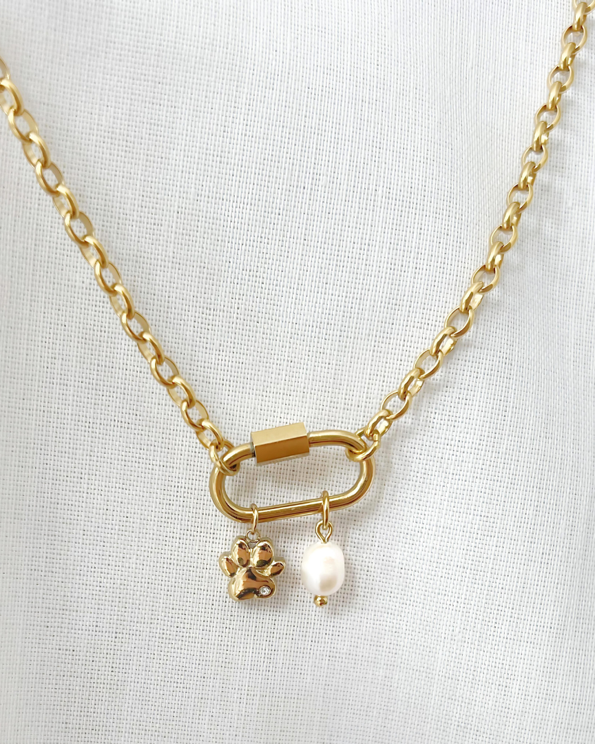 Charm Pfote mit Steinchen