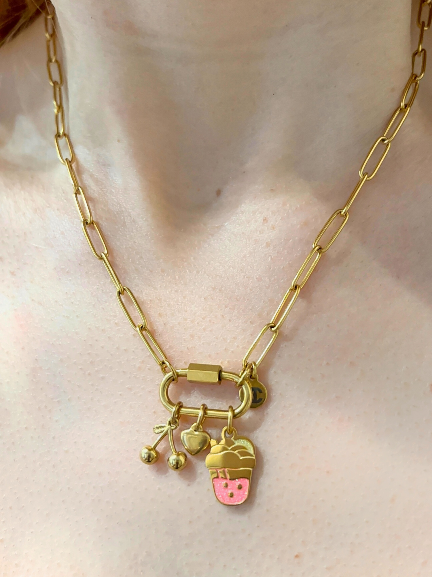 Charm Kette Paperclip