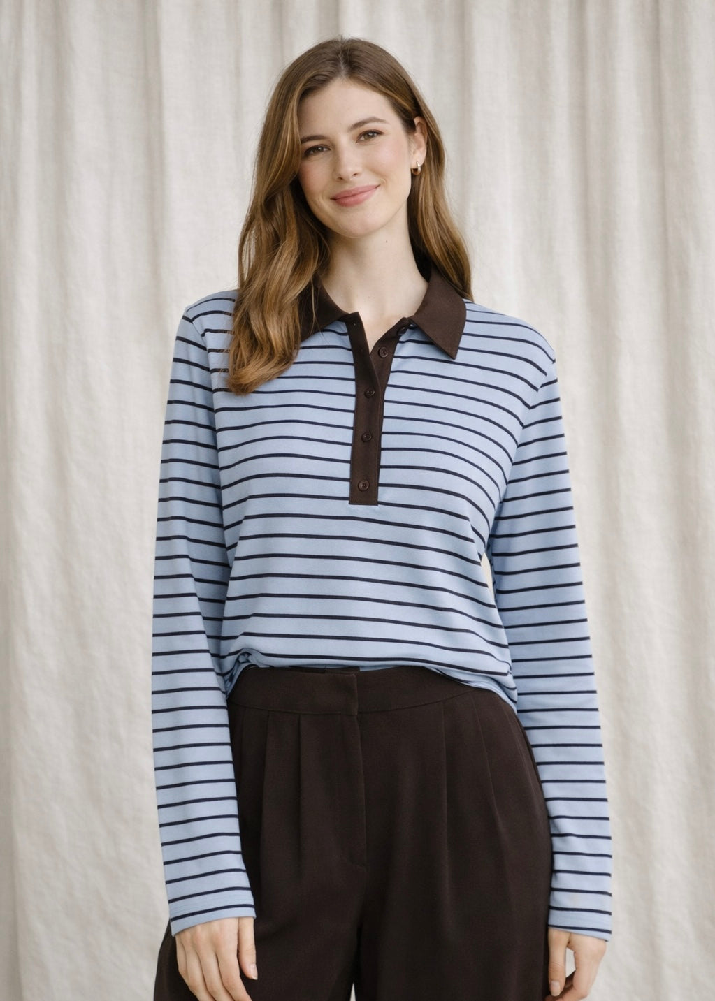 Gestreiftes Langarmshirt Positano