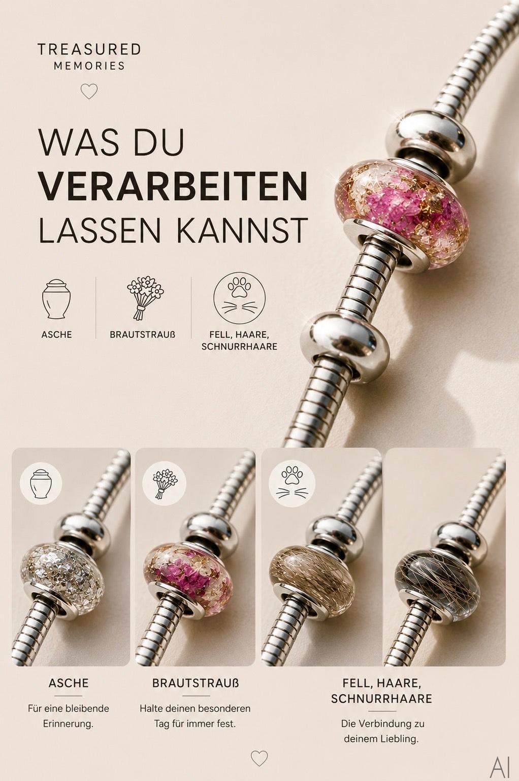 Kleine Charm Perle Memory