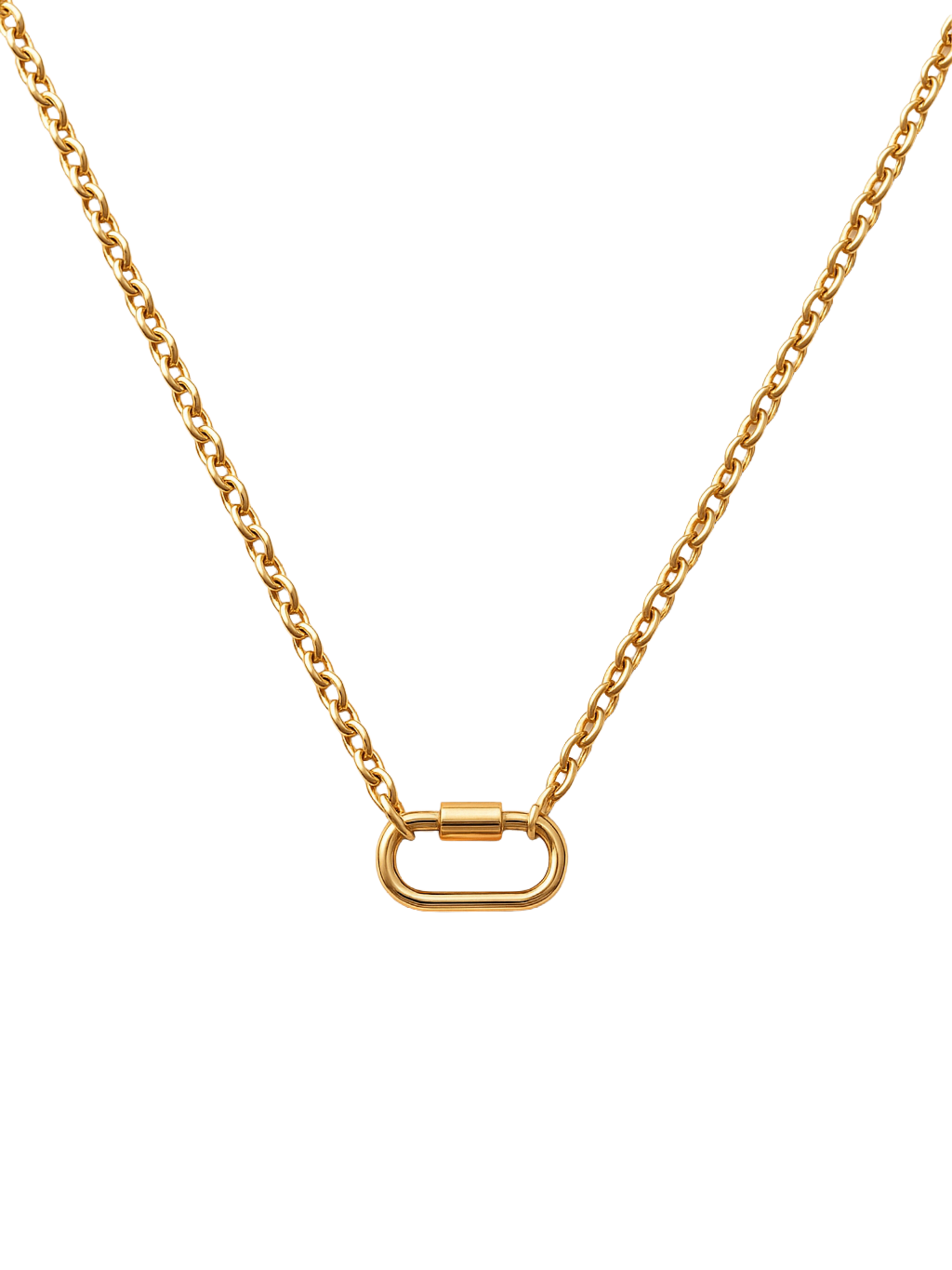 Charm Kette mit ovalem Verschluss