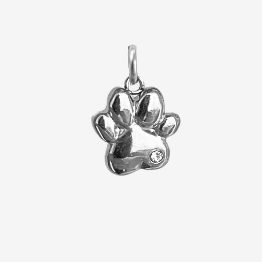 Charm Pfote mit Steinchen