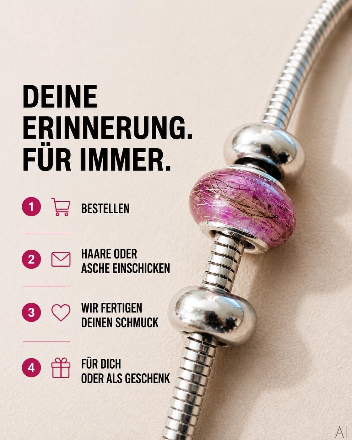 Kleine Charm Perle Memory