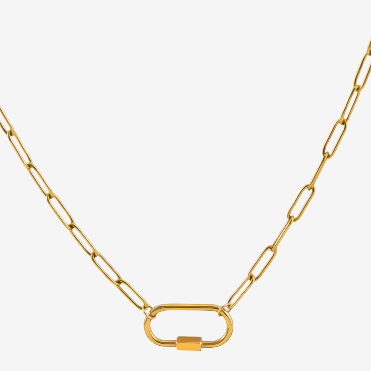 Charm Bundle Kette Paperclip